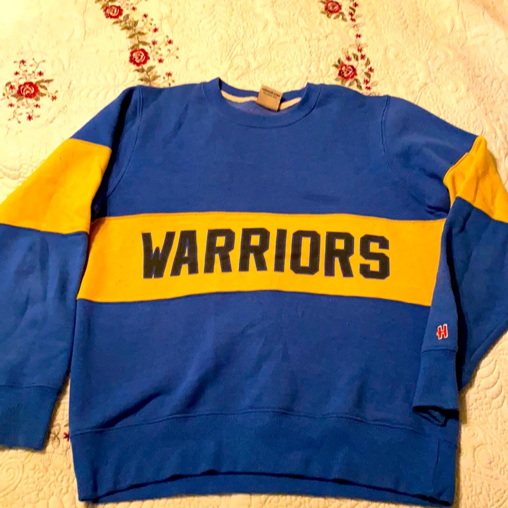 Homage Golden State Warriors Medium crew sweater. Blue and yellow